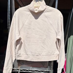 A New Day Sz XS, Cream Mock Neck Sweatshirt. No stains